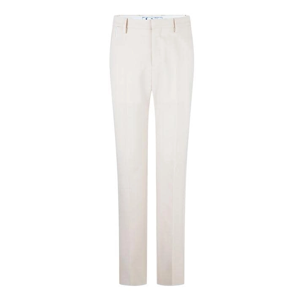 Off White Slim Fit Trousers